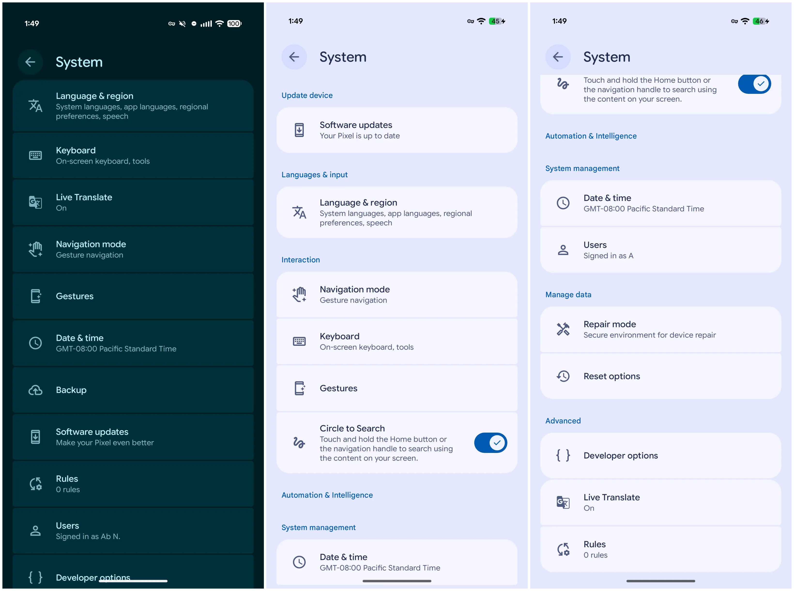 Paramètres système repensés d'Android 16 QPR3 bêta 2
