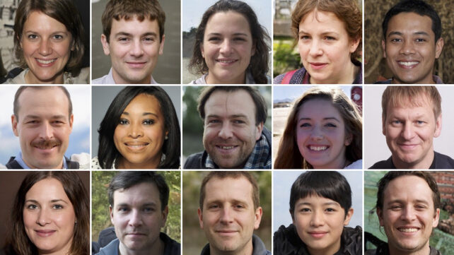 Visages IA et visages réels