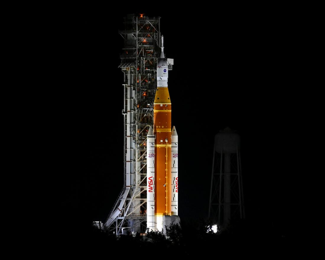 La fusée pour la mission Artemis 2