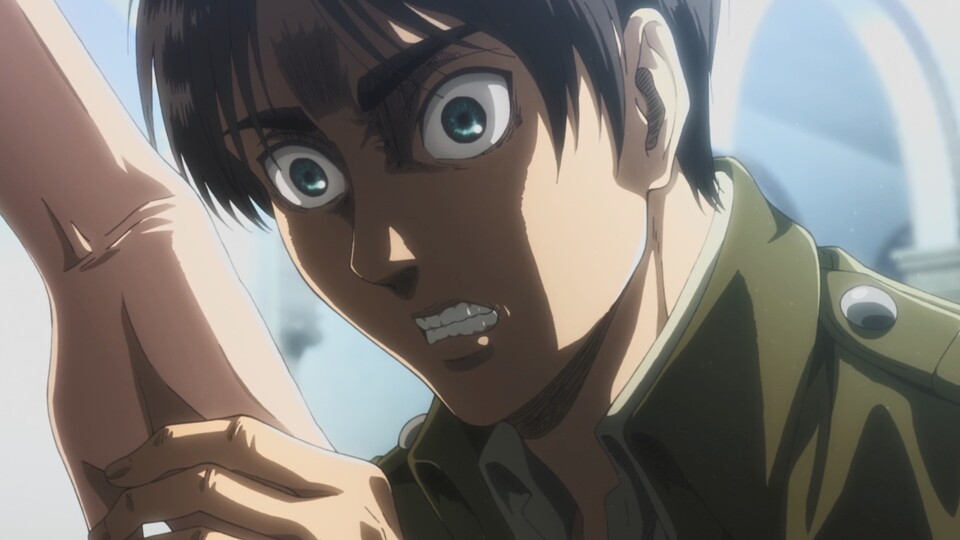 Une des scènes clés de la troisième saison d'Attack on Titan, révélant des éléments cachés.