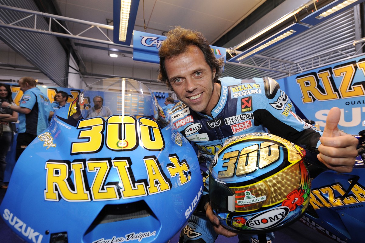 Loris Capirossi au Guidon de Rizla Suzuki (2010)