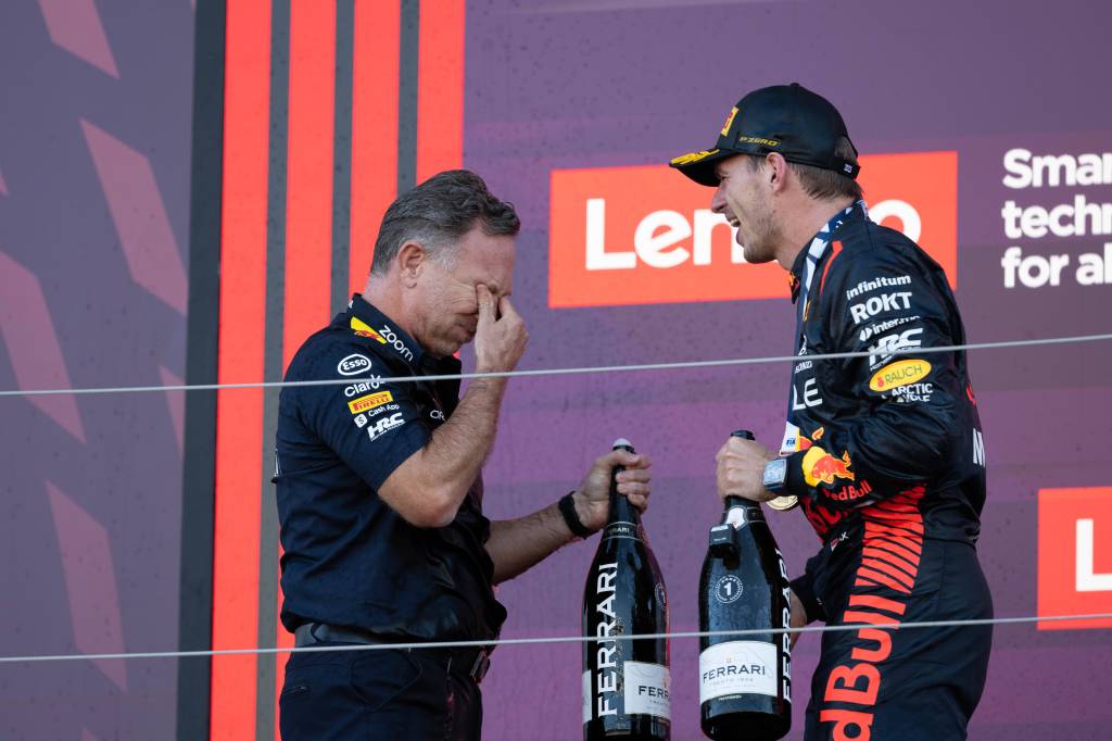 Max Verstappen et Christian Horner