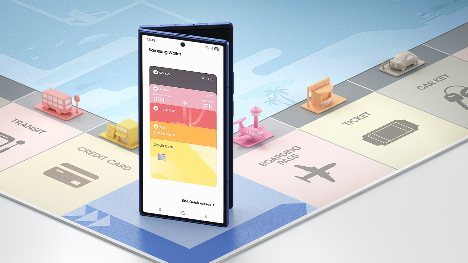 Samsung Wallet sur un Galaxy Z Fold