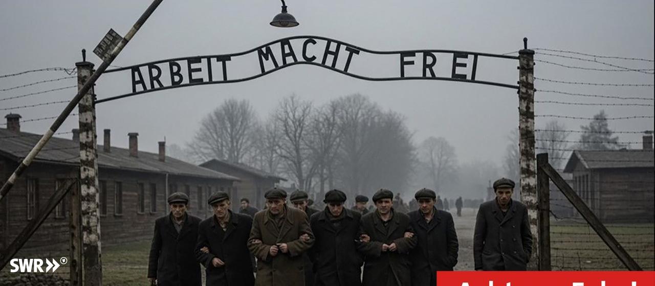 Faux : Photo générée par IA du Holocaust / Entrée d'un ancien camp de concentration