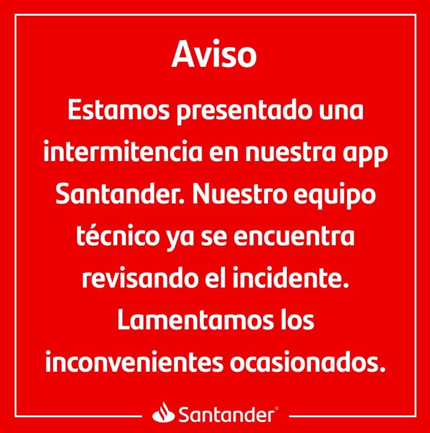 Santander México confirme des erreurs dans son application suite aux retours des utilisateurs