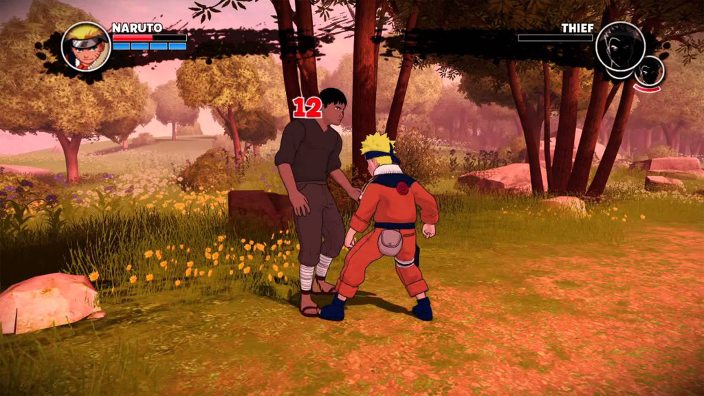 Une capture d'écran de Naruto: The Broken Bond