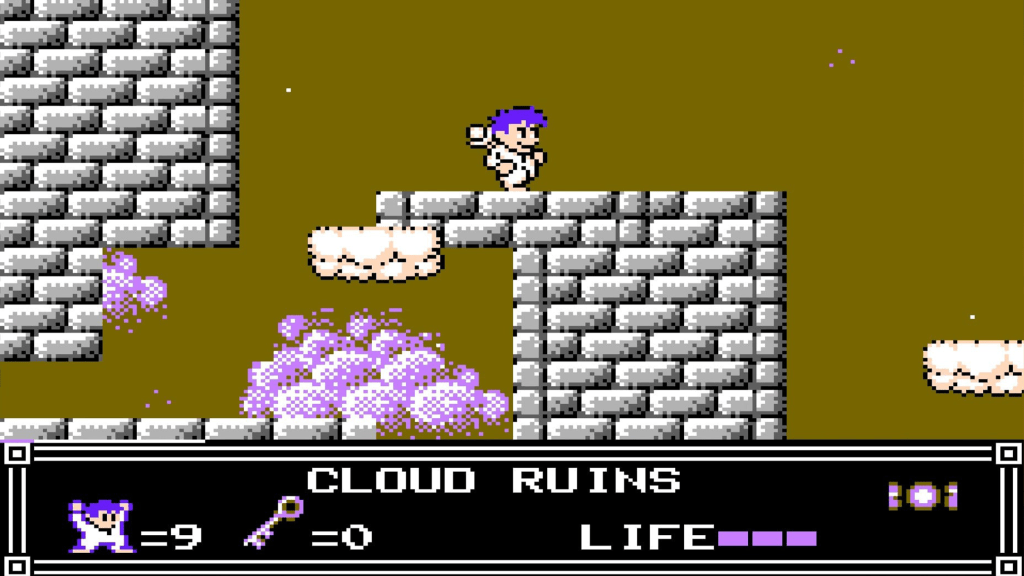Une capture d'écran de Little Nemo: The Dream Master sur NES.