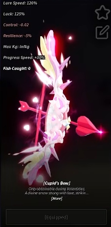 Statistiques de l'Arc de Cupidon dans Fisch