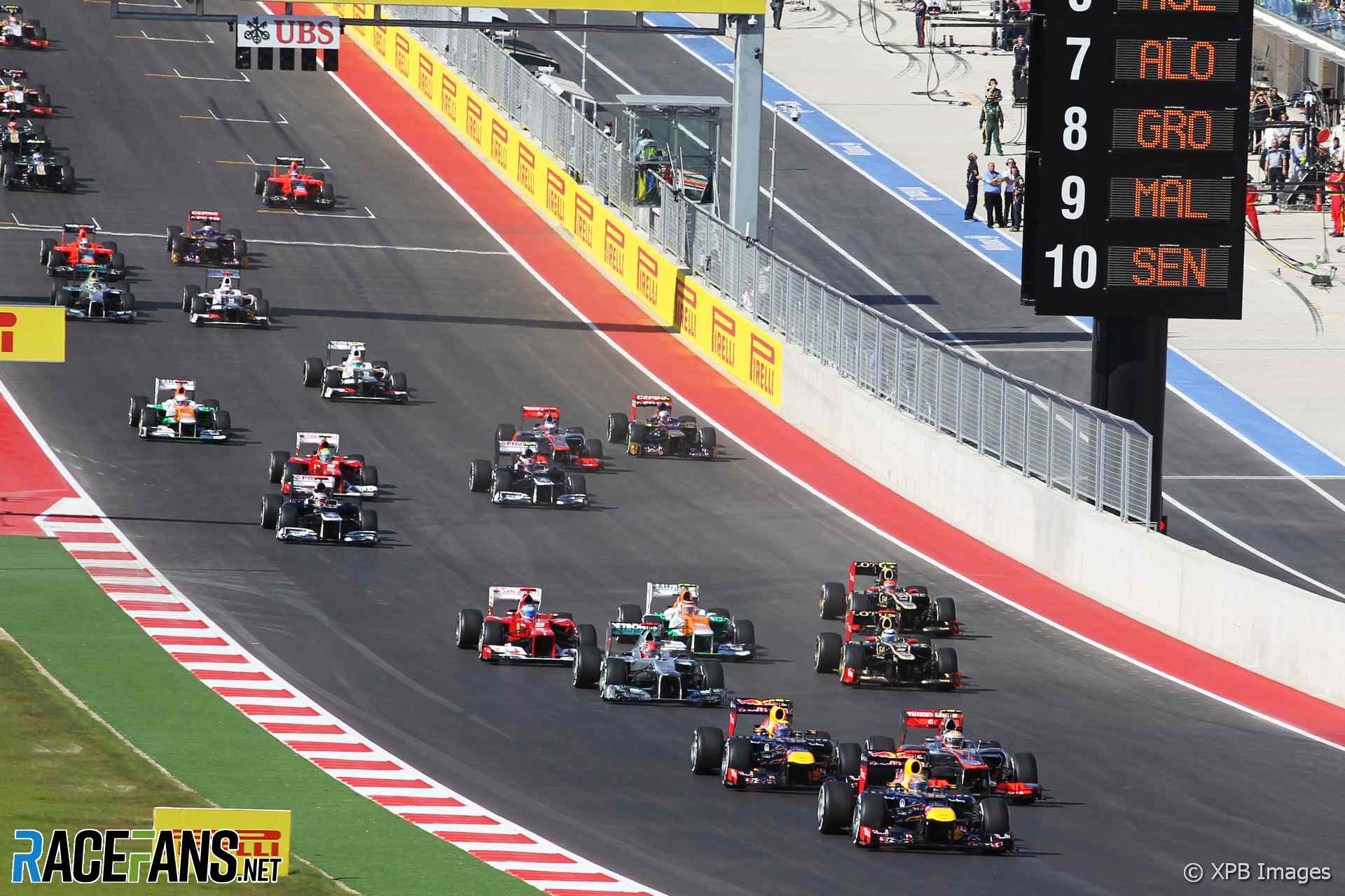 Départ, Circuit of the Americas, 2012