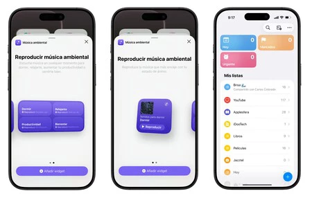 Widget et Rappels