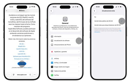 Beta publique iOS 26