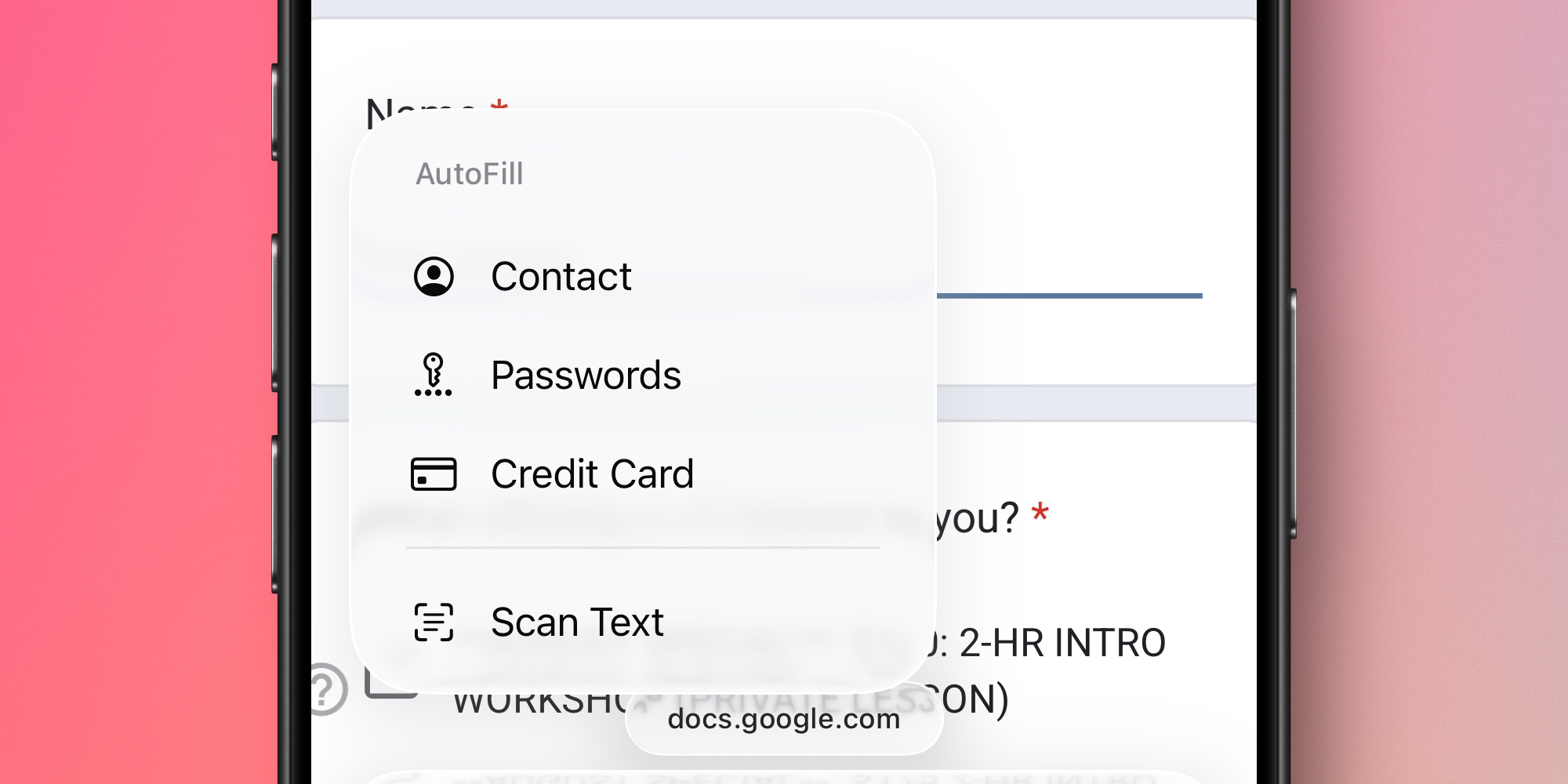AutoRemplissage des cartes de crédit iOS 26