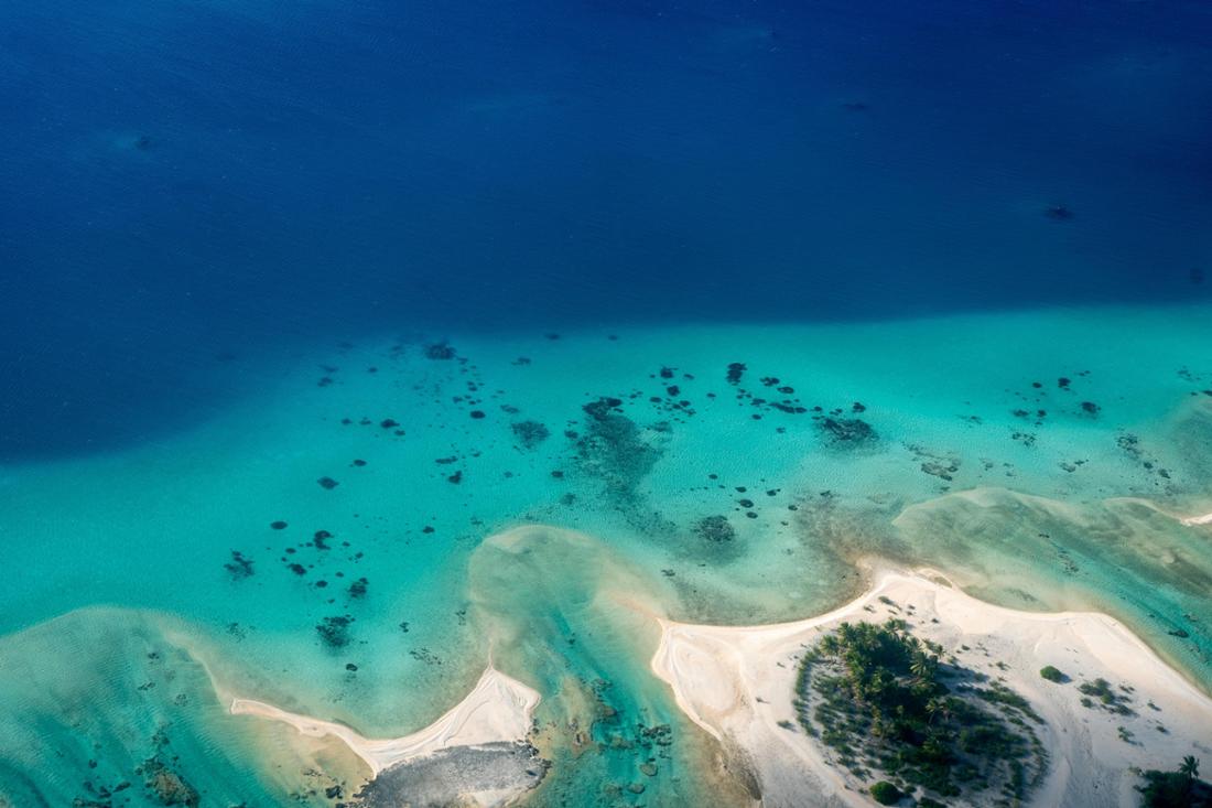 Vue d'une océan de la Terre.