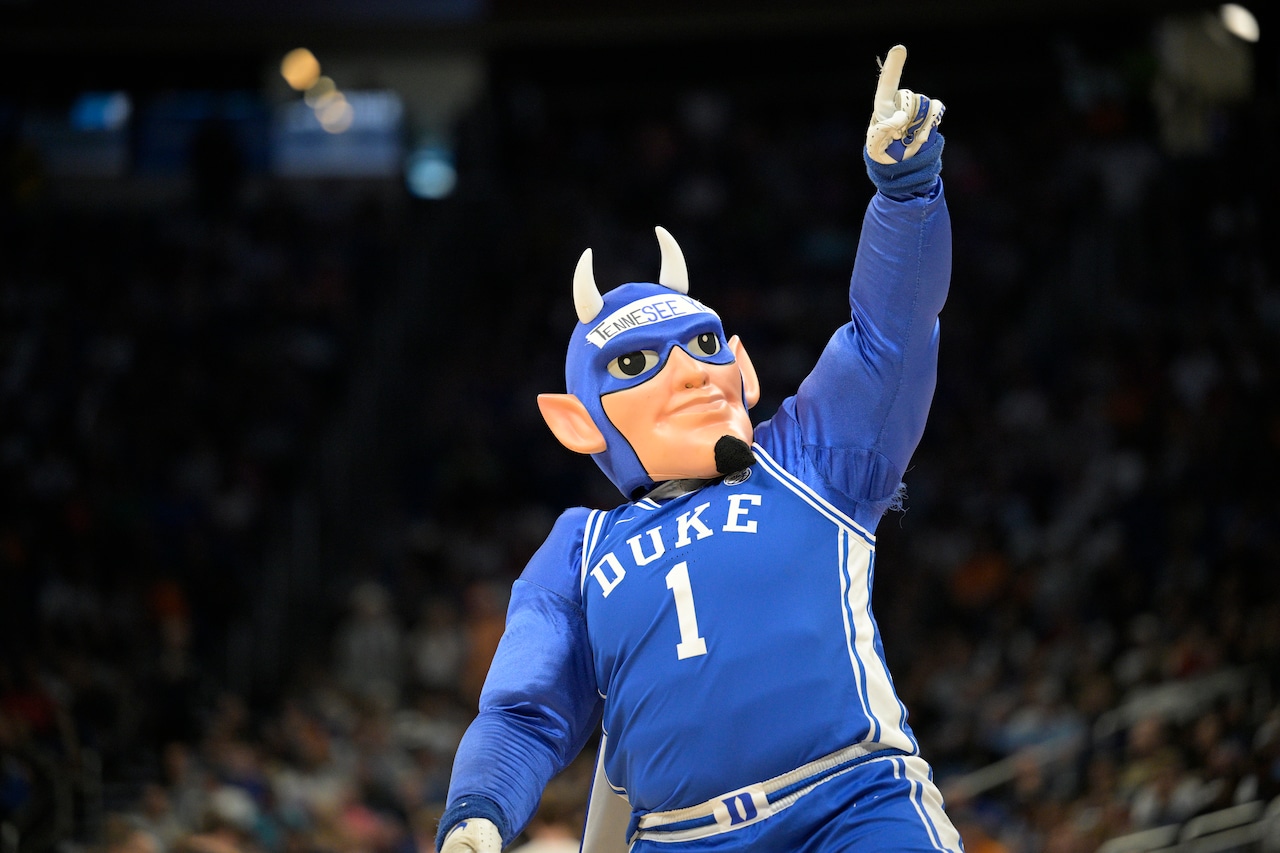 La mascotte de Duke lors d'un match