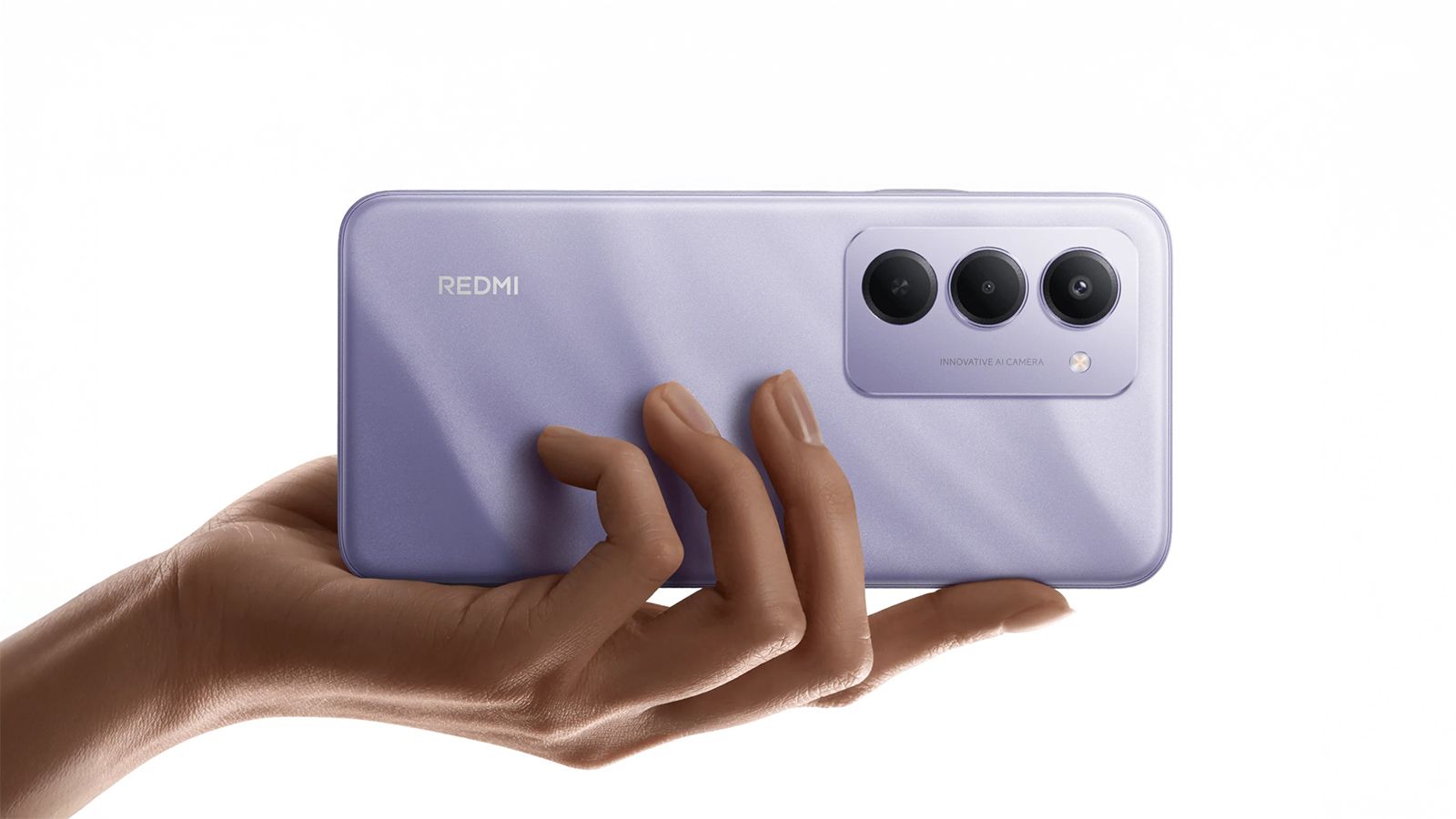 Smartphone Xiaomi Redmi 15, montrant sa partie arrière avec le module de caméra double et le design sobre