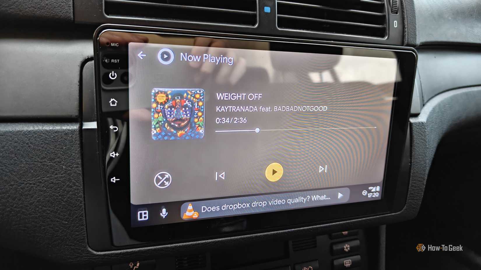 BlackPlayer sur Android Auto.