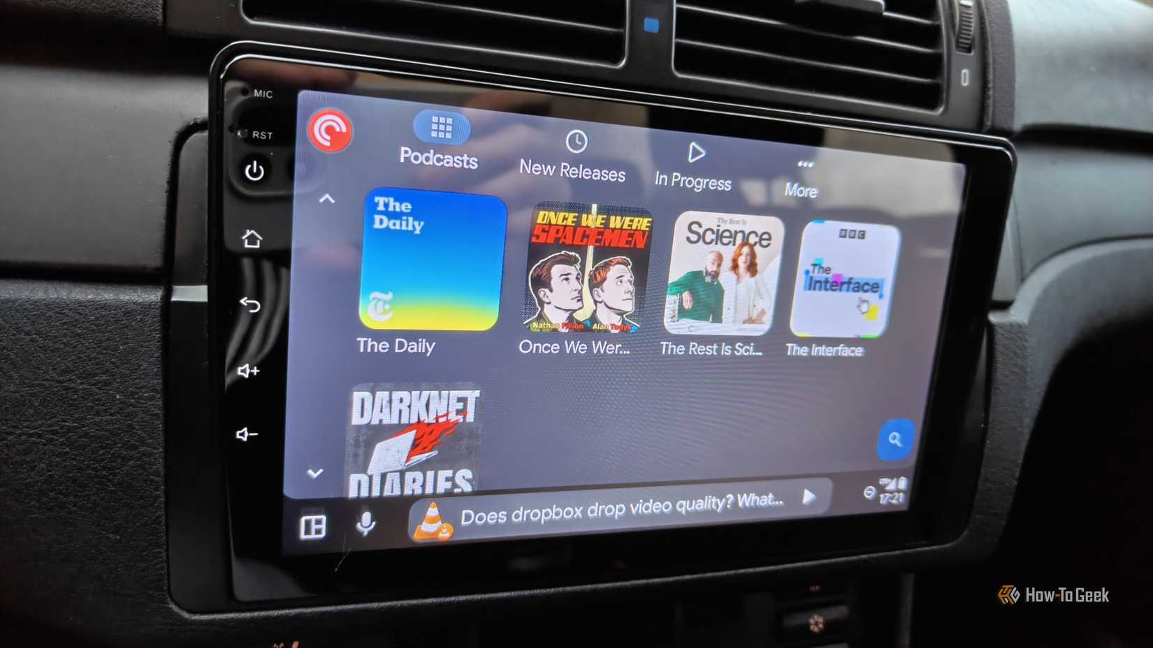 Pocket Casts sur Android Auto.