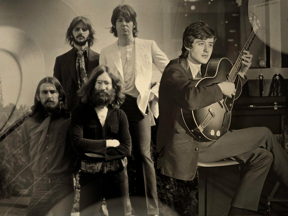 The Beatles et Jimmy Page à la guitare
