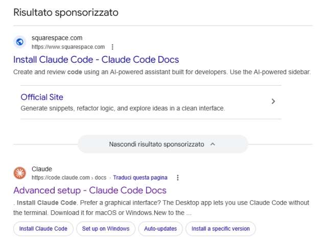 Site frauduleux Claude Code