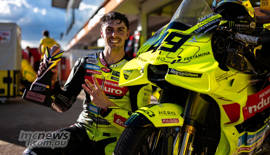 Fabio Di Giannantonio pendant la course MotoGP 2026 au Brésil.