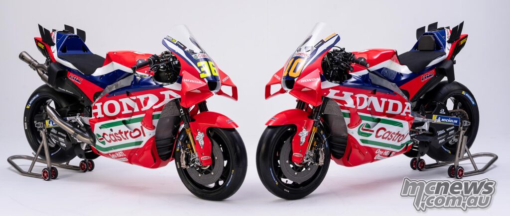 Moteur Honda RC213V MotoGP de 2026 en vue statique.