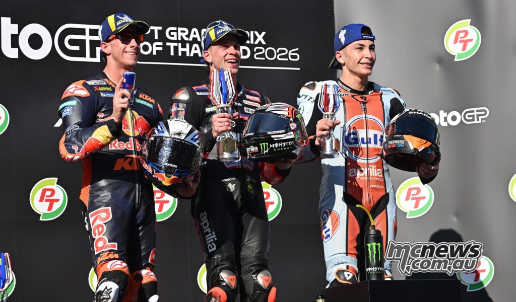 Podium MotoGP 2026 – Round One – Thailand – Chang International Circuit