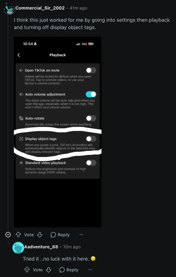 Désactivation des aperçus AI sur TikTok
