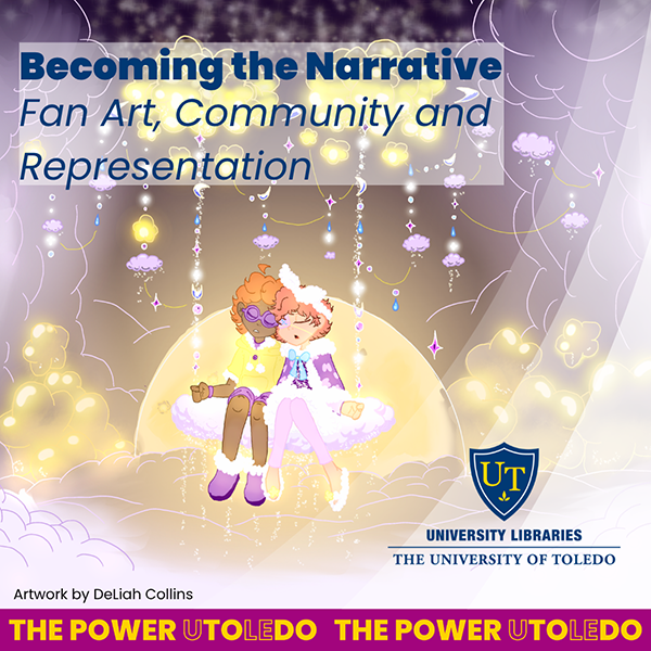 Affiche du panel à l'Université de Toledo sur l'art des fans et la représentation.
