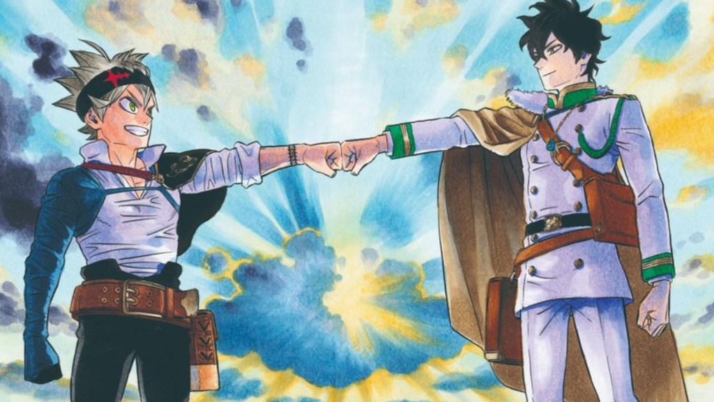 Bataille finale d'Asta et Yuno dans Black Clover