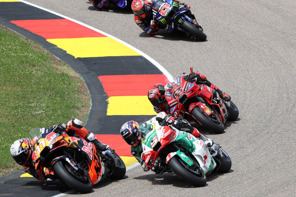 Les pilotes de MotoGP sur le Sachsenring