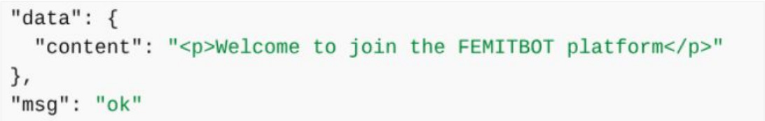 Réponse API trouvée dans les campagnes FEMITBOT