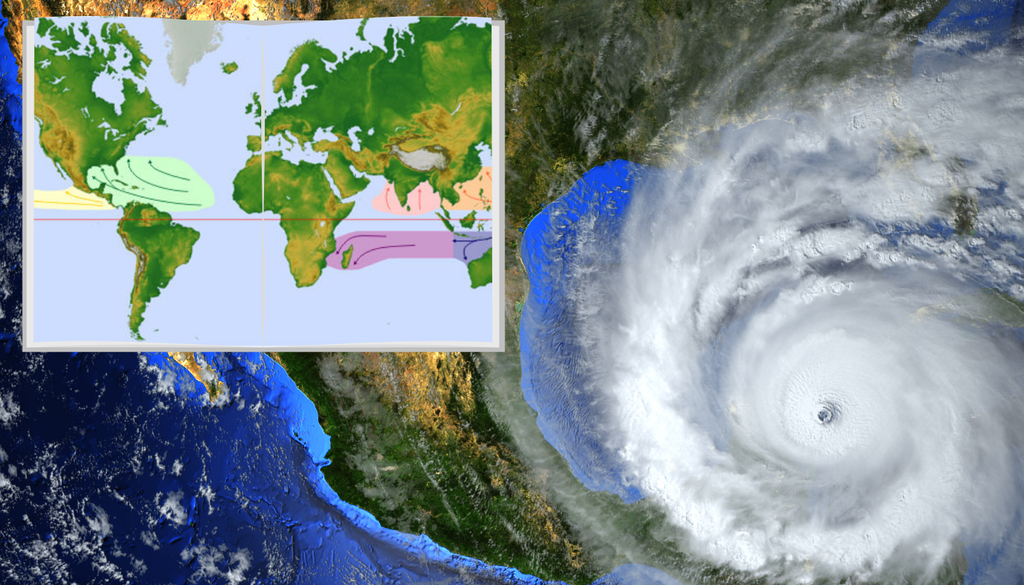 La circulation de Hadley, guidant la trajectoire des hurricanes.