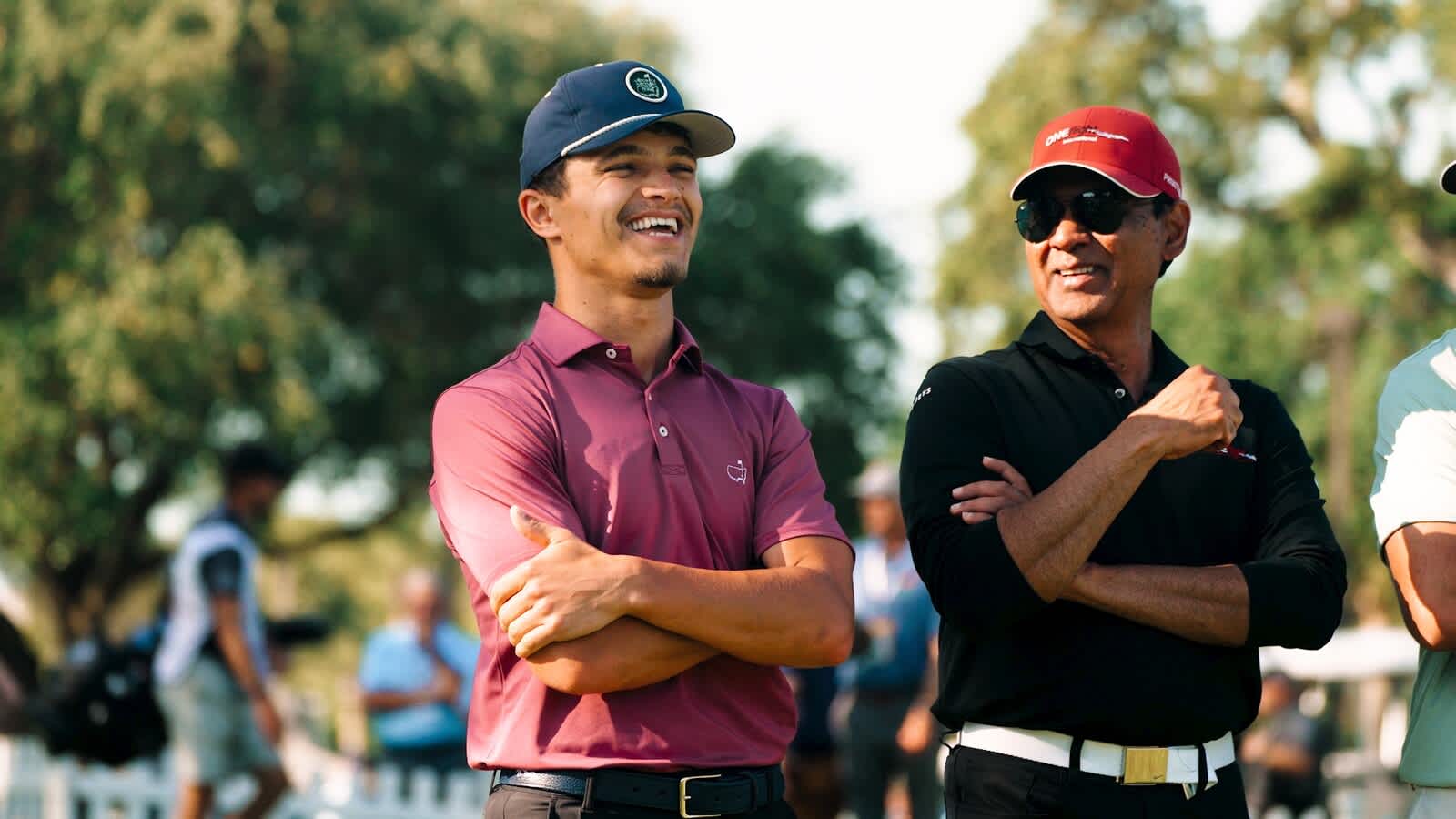 Lando Norris et Brooks Koepka sur le parcours