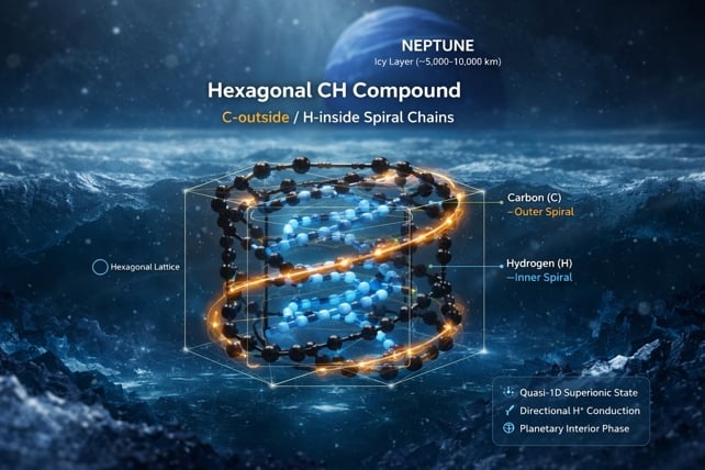 Composition hexagonale de l'hydrure de carbone