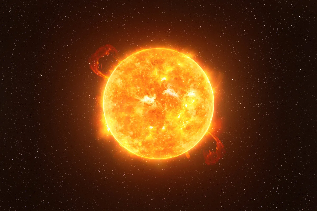Impression artistique d'une étoile géante rouge comme UY Scuti. Crédit : Dzika Mrowka