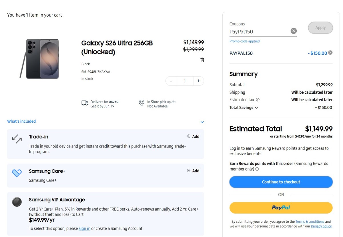 Profitez de 150 $ de réduction sur le Galaxy S26 Ultra sur Samsung.com