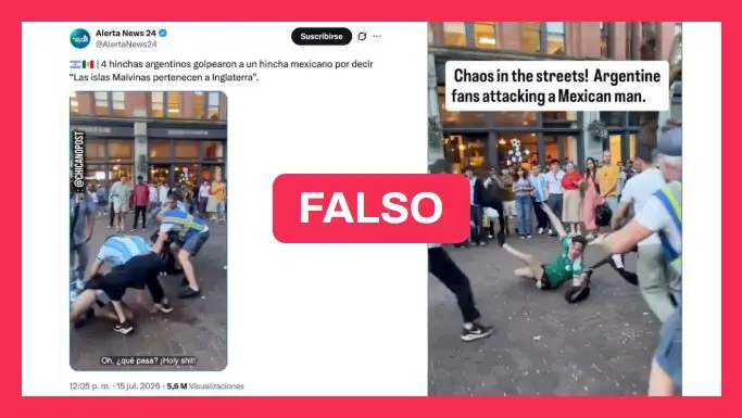 Vidéo générée par IA montrant des supporters argentins et mexicains