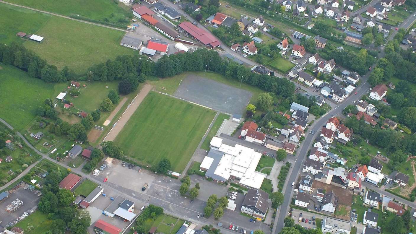Vue aérienne de la mairie d'Allendorf