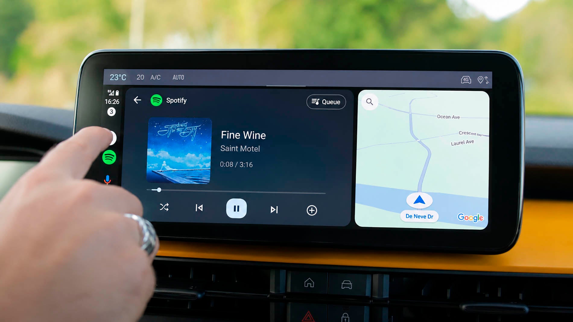 Mise à jour de l'interface d'Android Auto