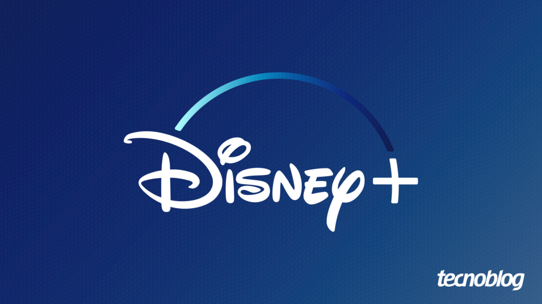 Logo Disney+ sur fond bleu