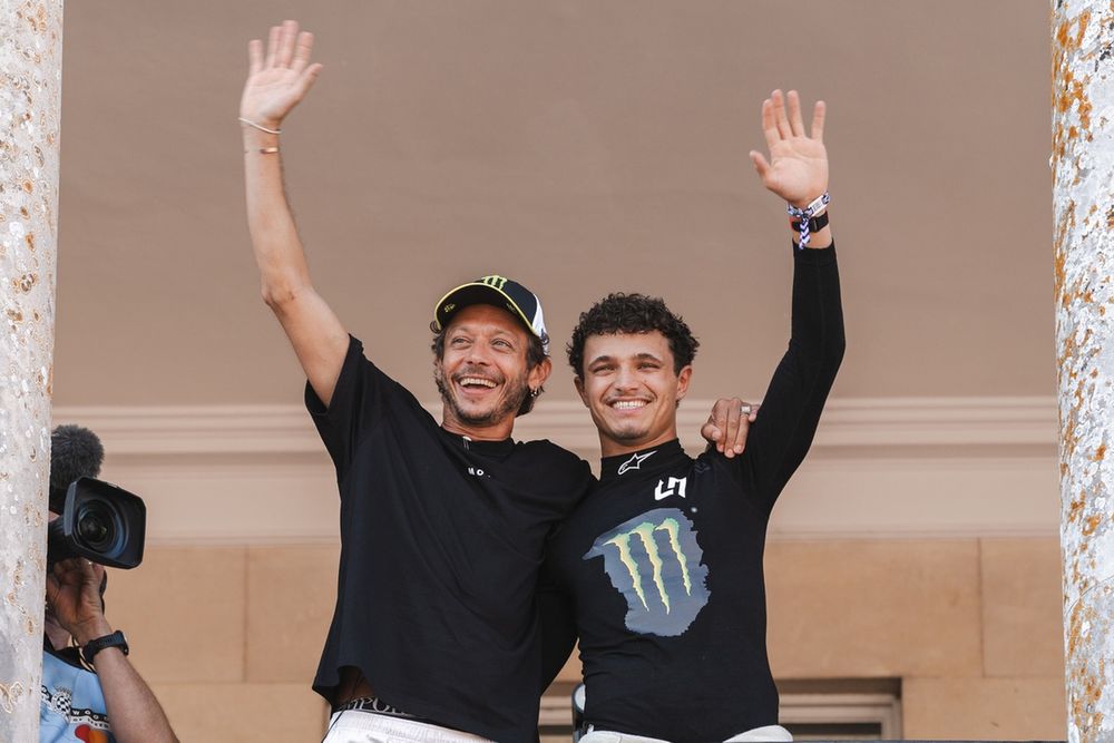 Valentino Rossi et Lando Norris
