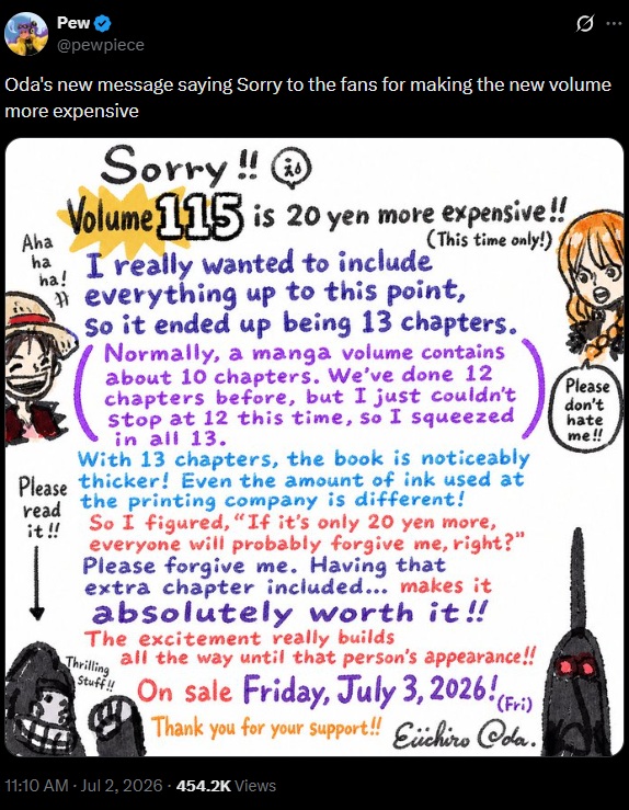One Piece - Excuses d'Oda