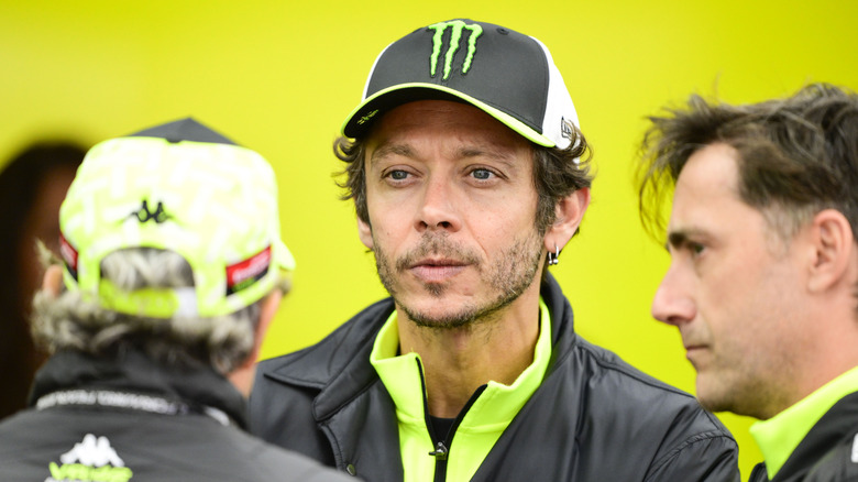 Valentino Rossi pendant une séance d'essai au Circuit de Barcelone-Catalogne.