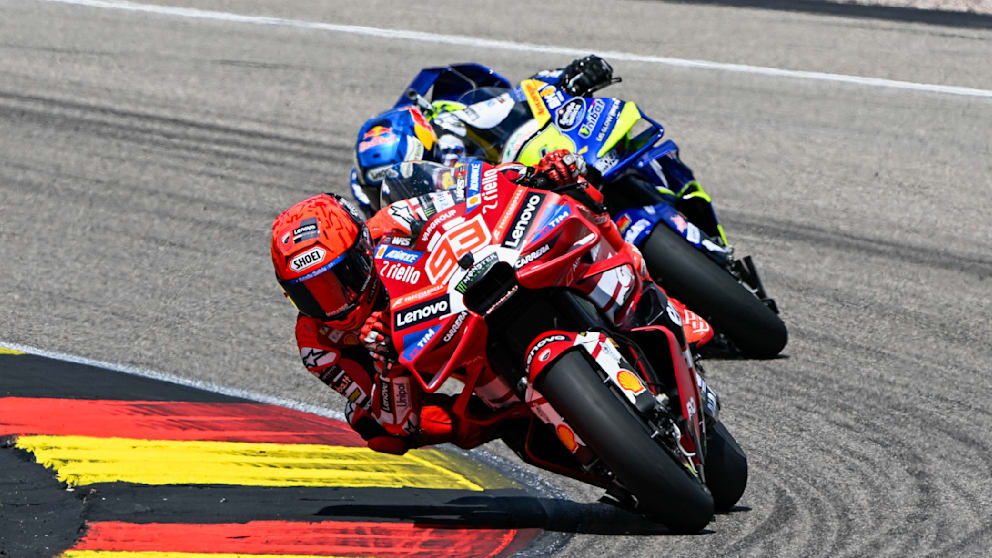 Le pilote Ducati dominant ses concurrents au Sachsenring