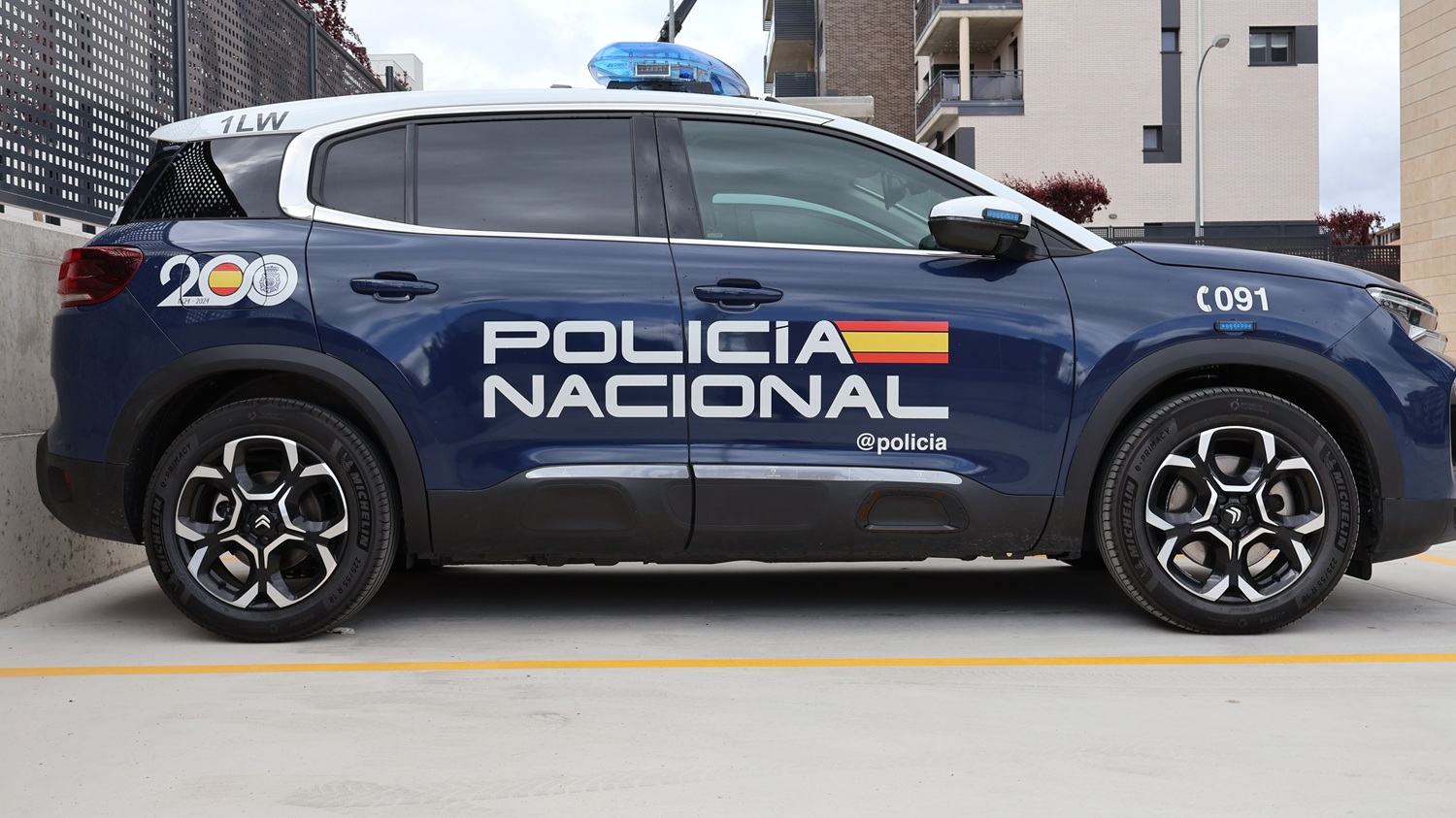 Véhicule de la Police Nationale à Soria.