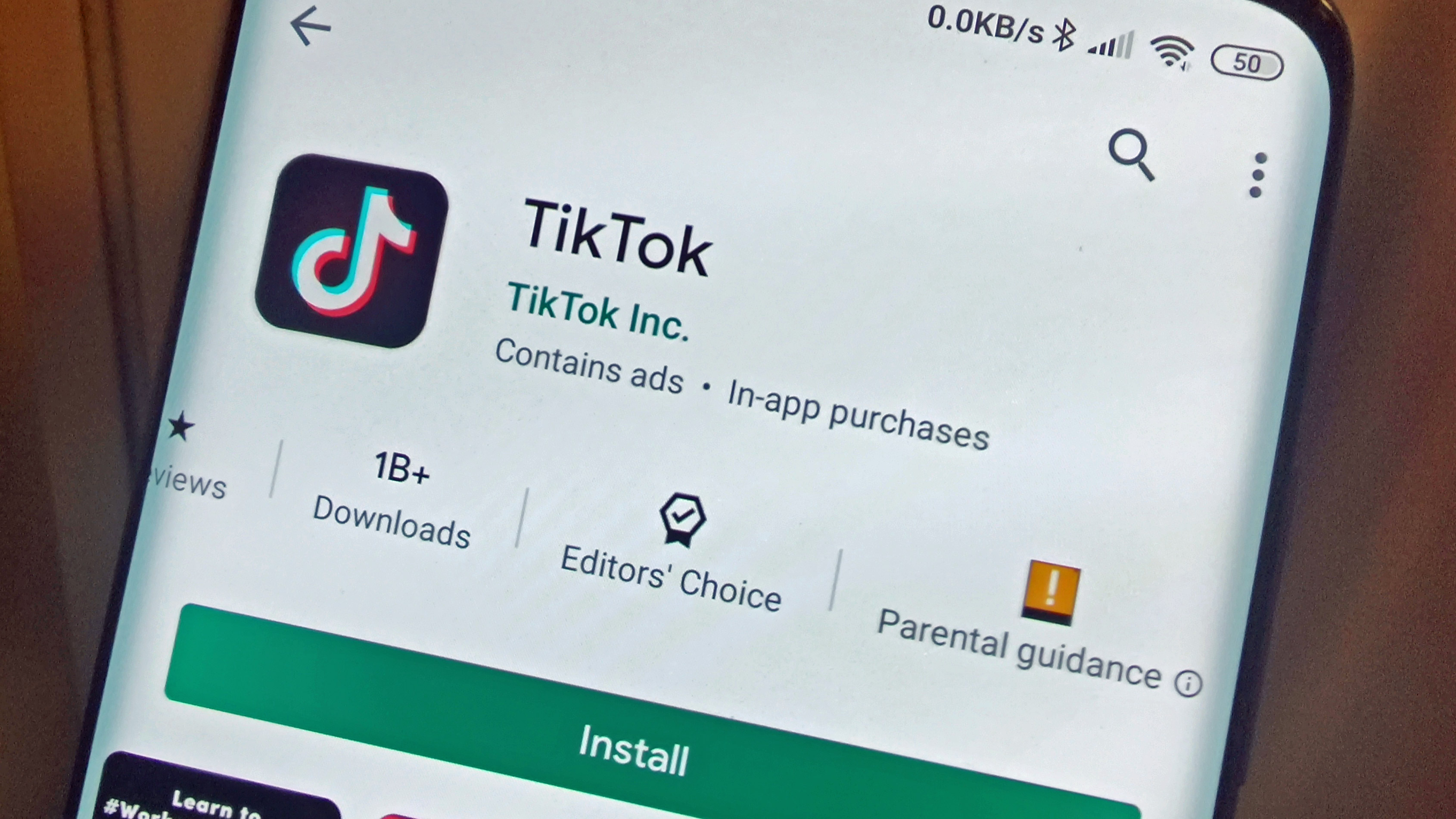 Application TikTok sur l'App Store de l'iPhone