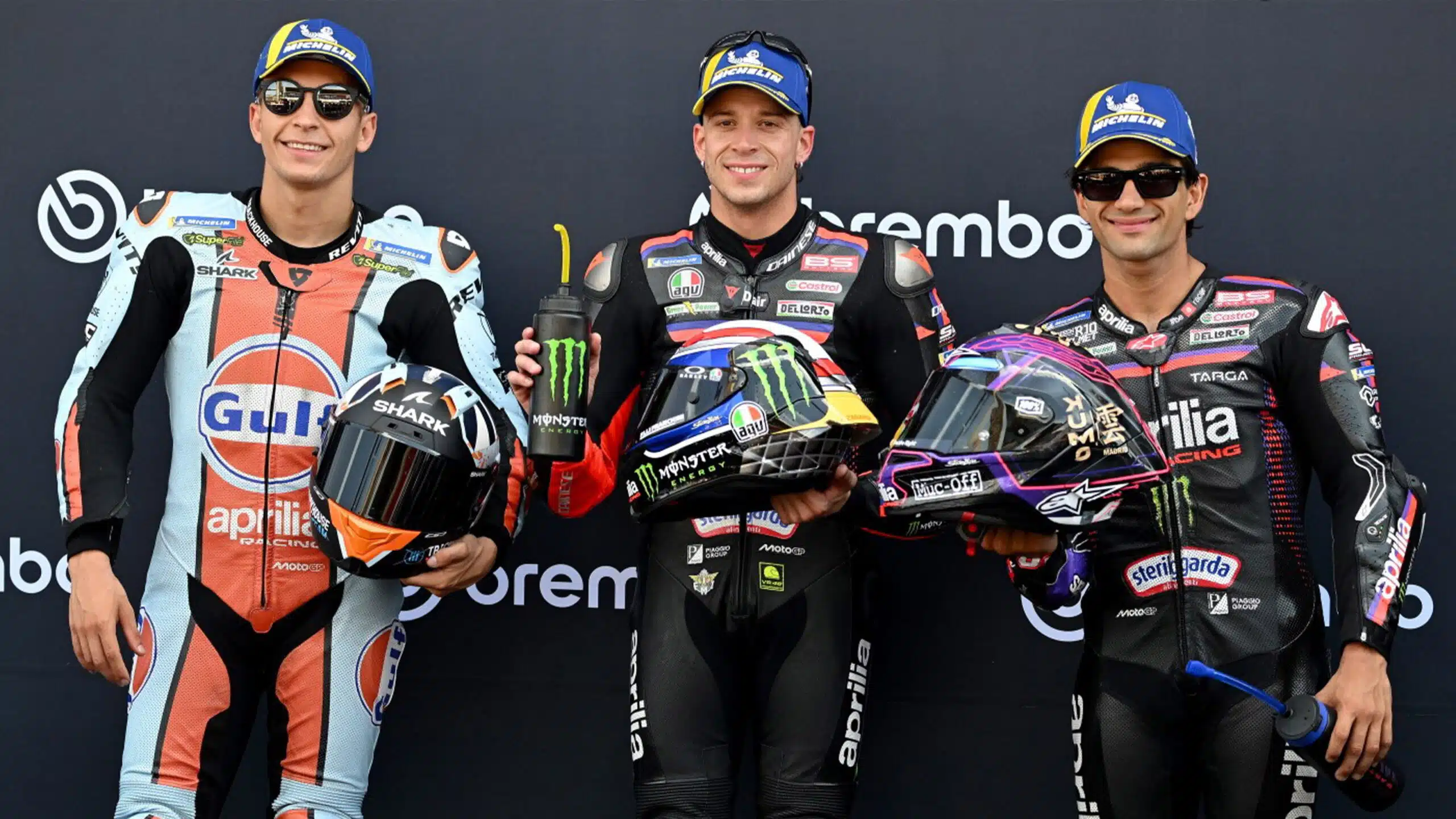 Raul Fernandez avec Marco Bezzecchi et Jorge Martin