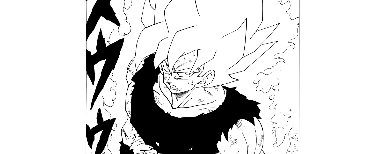 Le premier panneau de Super Saiyan Goku de Dragon Ball Z