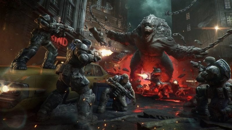 Un affrontement dans Gears of War: E-Day