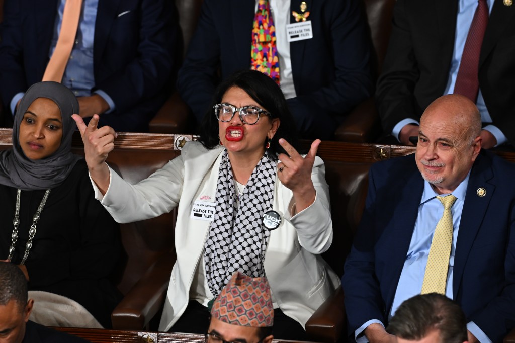 Rashida Tlaib exprime sa colère lors de l'adresse de l'État de l'Union.
